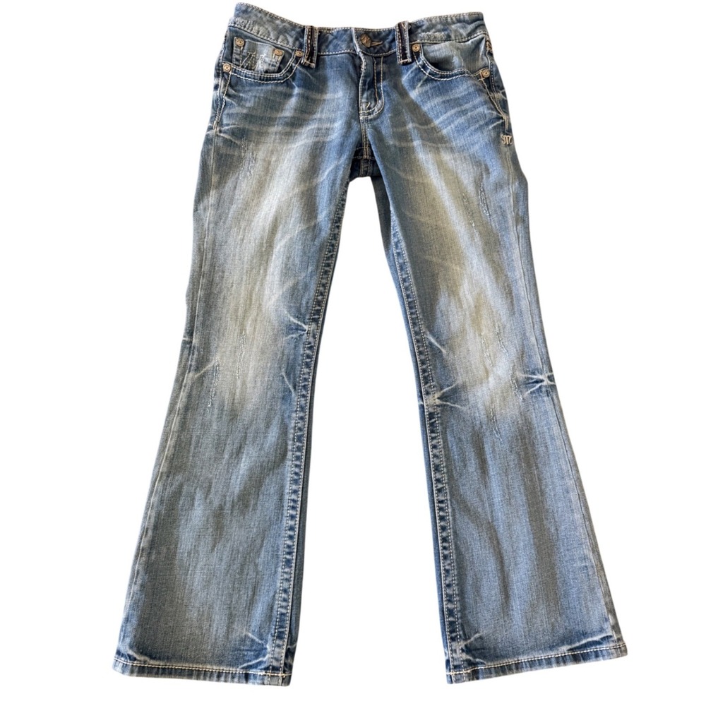 Miss Me The M Series Vintage Blue Denim Bootcut Jeans Medium Wash Women Size 26